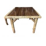 RUSTIC LOG COFFEE TABLE, LIVE EDGE WOOD TOP, LOG