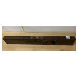 VTG WOODEN CARPENTER LEVEL W/ BRASS PLATES.