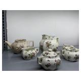 VTG PORCELAIN TEA SERVICE, FLORAL PATTERN,