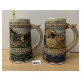 COORS BREWING COMPANY CERAMARTE BEER STEINS (2),