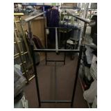 CLOTHING RACK, ADJUSTABLE HEIGHT, CHROME AND