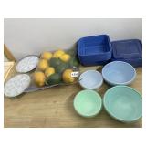 LED LIGHT DISCS (2), PLASTIC FOOD STORAGE