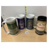 VINTAGE BREWERY BEER MUGS (4), GENESEE CREAM ALE,