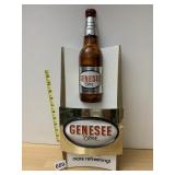 GENESEE BEER VTG PLASTIC WALL SIGN W/ ATTACHED