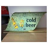 MILLER HIGH LIFE COLD BEER ILLUMINATED SIGN,