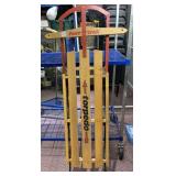 TORPEDO FAST TRAK WOODEN SLED, METAL RUNNERS,