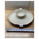 LENOX PORCELAIN SHELL-SHAPED SERVING DISH W/