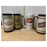 VTG BEER MUGS (4) INCL I.C. GOLDEN LAGER,