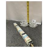 MARBLE OBELISK, MULTICOLORED STONE SEGMENTS,