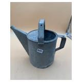 VTG GALVANIZED METAL WATERING CAN, STAMPED 