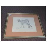 CHARLES BECKENDORF LIMITED EDITION PRINT, COUGAR,