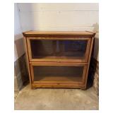 OAK 2 TIER BOOKCASE 32" H X 32" W X 13"