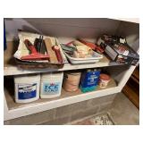 ASSORTED PAINTING AND HOME REPAIR SUPPLIES INCL