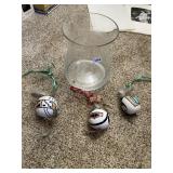 A RED FEATHER ORIGINAL GOURD ORNAMENTS (3),