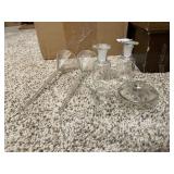 LABORATORY GLASSWARE, INCLUDES (2) GROUND GLASS