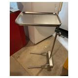 STAINLESS STEEL ADJUSTABLE HEIGHT MEDICAL TRAY