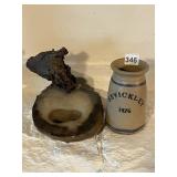 STONEWARE CROCK MARKED SEWICKLEY 1976 AND A
