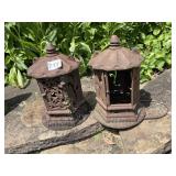 CAST IRON PAGODA LANTERNS (2).