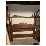 ANTIQUE FULL SIZE BED FRAME, WOOD CONSTRUCTION,