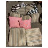 ASSORTED OUTDOOR FURNITURE CUSHIONS (8) AND