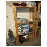 WOODEN SHELVING UNIT, CONTENTS NOT INCLUDED.