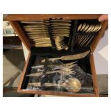 THAI BRONZE FLATWARE SET, SOLID NICKEL-BRONZE,