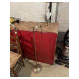 BRASS FLOOR LAMP, ADJUSTABLE SWING ARM, WEIGHTED