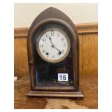 SETH THOMAS MANTEL CLOCK, WOOD CASE, 15 DAY