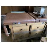 VTG MEDICAL EXAMINATION TABLE, OAK CONSTRUCTION,