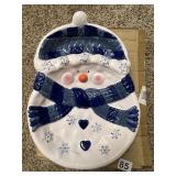 INTERNATIONAL BAZAAR SNOWMAN SERVING PLATTER.