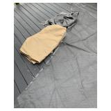 TRIANGULAR SHADE SAILS (2), TAN AND GREY, W/