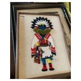 VTG NATIVE AMERICAN KACHINA FIGURE YARN