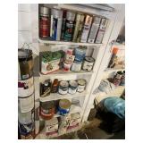 ASSORTED SPRAY PAINTS, RUST DISSOLVER, PLUMBER
