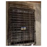 COLLAPSIBLE METAL WIRE PET CRATE, BLACK FINISH.