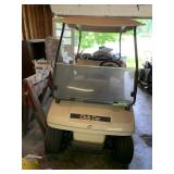 CLUB CAR GOLF CART, BEIGE EXTERIOR, TAN SEATING,