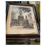 VTG INDEPENDENCE HALL PHILADELPHIA PENNA PRINT,