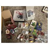 VTG WOODEN CHRISTMAS ORNAMENTS, INCLUDES