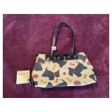 DOONEY & BOURKE TOTE BAG, SCOTTIE DOG PRINT,