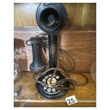 VTG WESTERN ELECTRIC CANDLESTICK TELEPHONE, BLACK