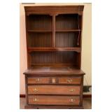 2 PIECE CHERRY HUTCH TOP PART IS 42" W X 46"H X