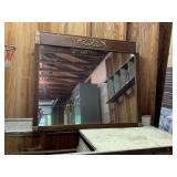 VTG WALL MIRROR, RECTANGULAR, WOOD FRAME W/ GILT