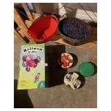 BALLOON TIME HELIUM TANK, DECORATIVE BINS (2),