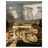 LOUIS NICHOLLE 1983 ANGEL DOLL, GLASS HURRICANE