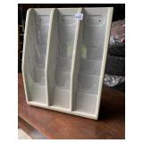 WALL-MOUNTED PLASTIC LITERATURE ORGANIZER,