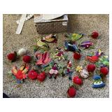 VTG FELT CHRISTMAS ORNAMENTS, ASSORTED FIGURES,