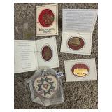 COLONIAL WILLIAMSBURG FOUNDATION ORNAMENTS, 24KT