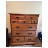 WOOD CHEST OF DRAWERS, FIVE DRAWER CONFIGURATION,