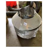 GALVANIZED METAL VENTILATION HOOD.