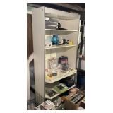 SHELVING UNIT, WHITE FINISH, CONTENTS NOT INCLUDED