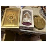 GOLD-TONE ROTARY PHONE DECORATIVE BOX, PORCELAIN